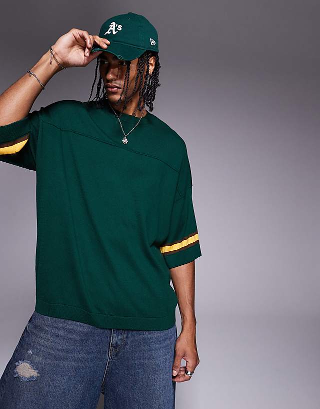asos ASOS DESIGN oversized fit t-shirt in dark green