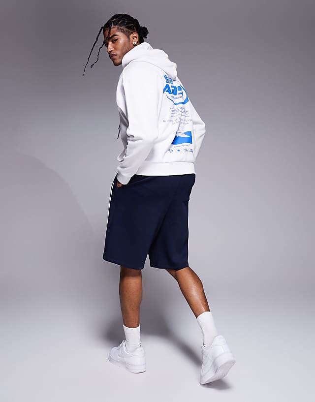 Asos ASOS DESIGN Oversized Hoodie With ADS Prints In White
