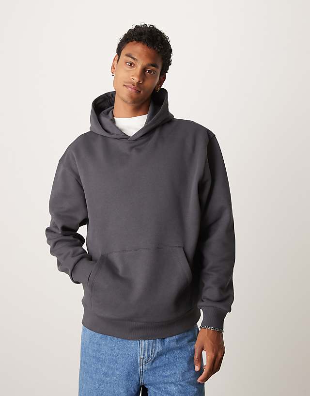 Asos ASOS DESIGN Oversized Hoodie With Back Print In Grey