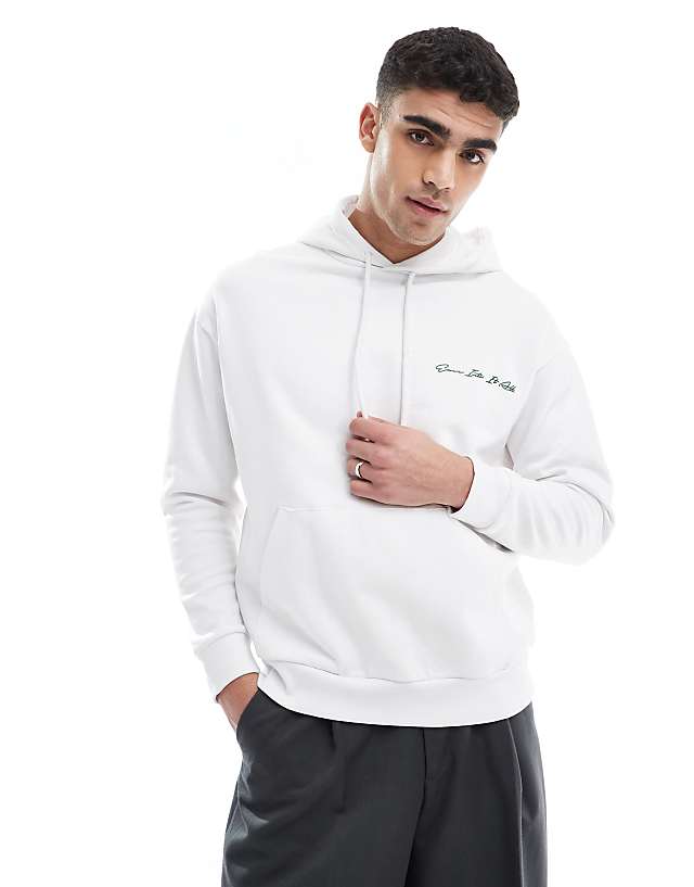 Asos ASOS DESIGN Oversized Hoodie With Bubble Print In White