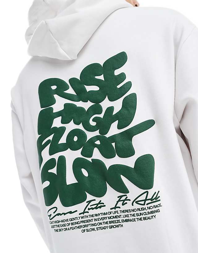 Asos ASOS DESIGN Oversized Hoodie With Bubble Print In White
