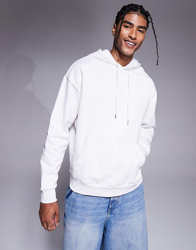 Asos ASOS DESIGN Oversized Hoodie With Mango Prints In White