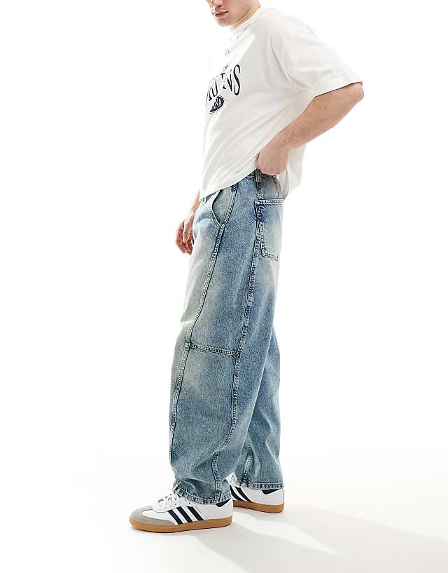 Asos ASOS DESIGN Oversized Jeans In Light Wash Blue