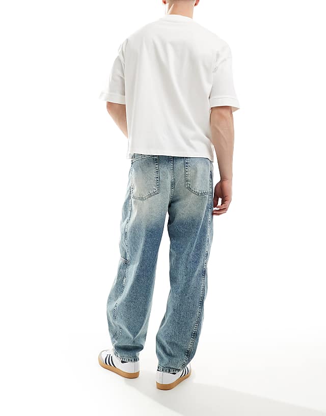 Asos ASOS DESIGN Oversized Jeans In Light Wash Blue