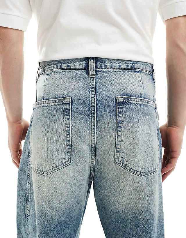 Asos ASOS DESIGN Oversized Jeans In Light Wash Blue