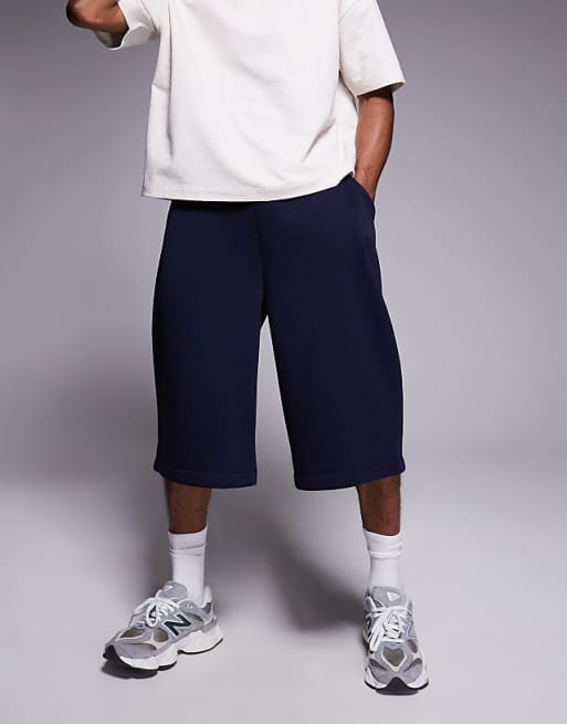 Asos ASOS DESIGN Oversized Longer Length Short In Navy