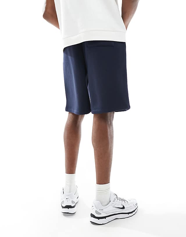 Asos ASOS DESIGN Oversized Short With Embroidery In Navy