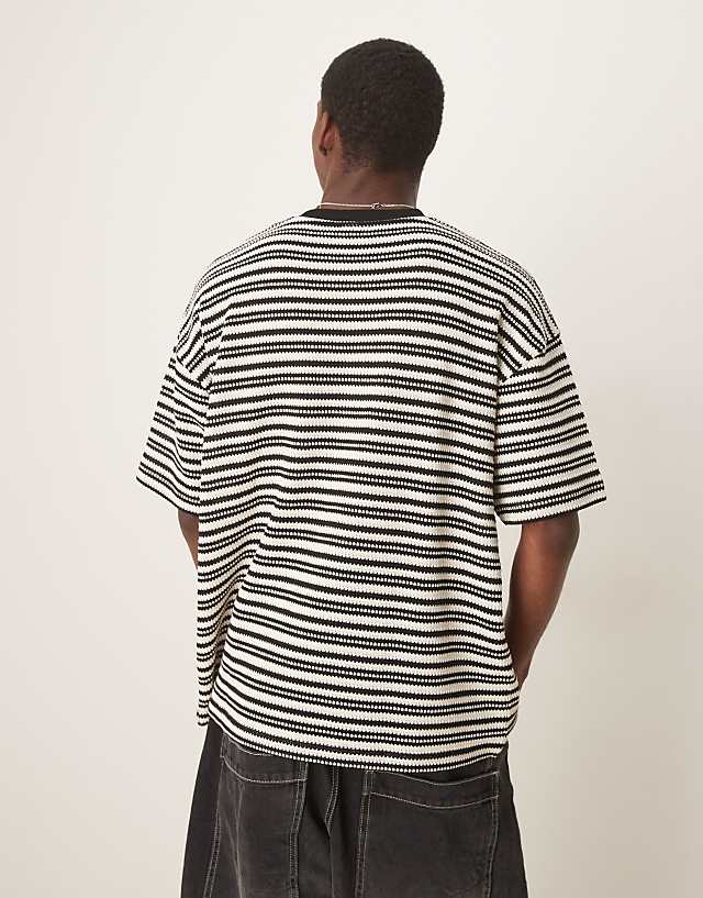 Asos ASOS DESIGN Oversized T-shirt In Black And White Texture