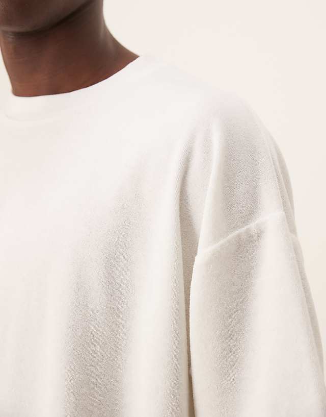 Asos ASOS DESIGN Oversized T-shirt In White Towelling