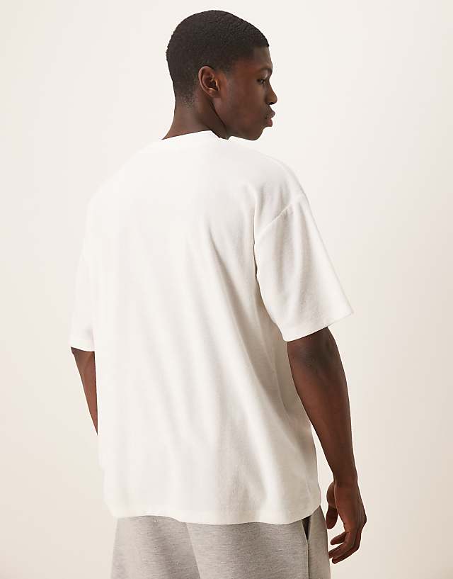 Asos ASOS DESIGN Oversized T-shirt In White Towelling