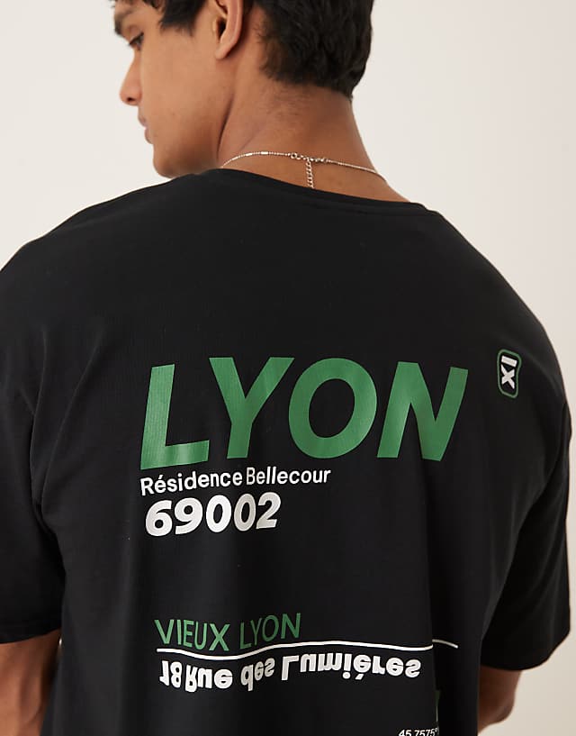 Asos ASOS DESIGN Oversized T-shirt With Back Print In Black