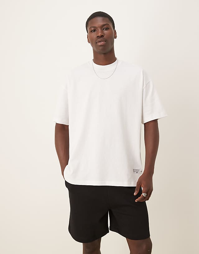 Asos ASOS DESIGN Oversized T-shirt With Brooklyn Print In White