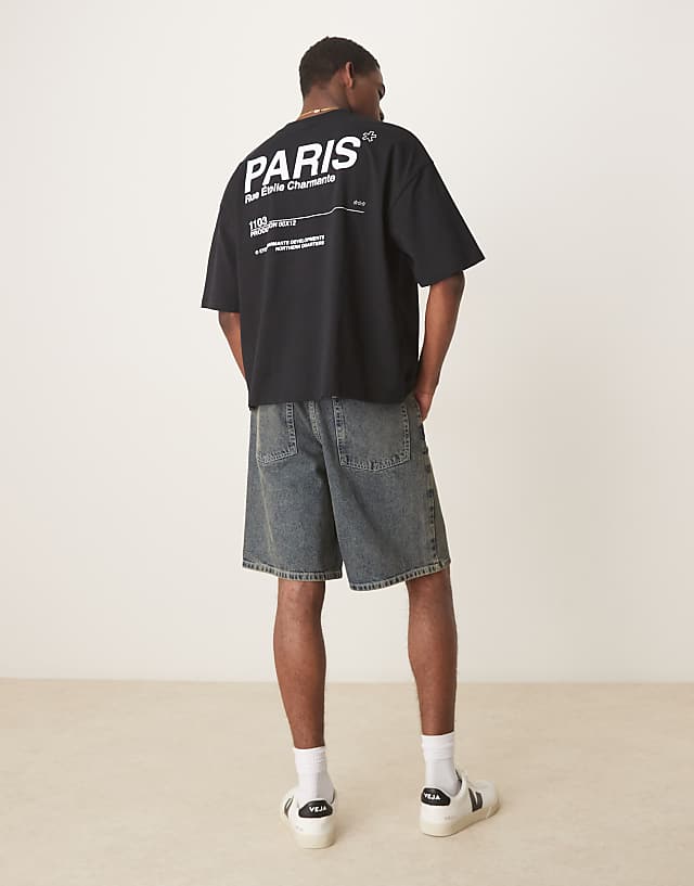 Asos ASOS DESIGN Oversized T-shirt With City Graphic In Black