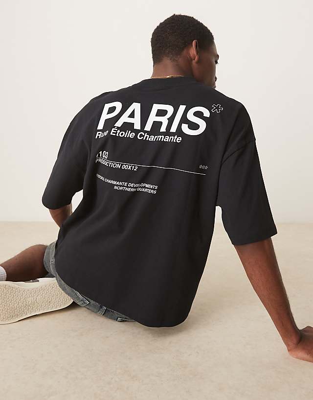 Asos ASOS DESIGN Oversized T-shirt With City Graphic In Black