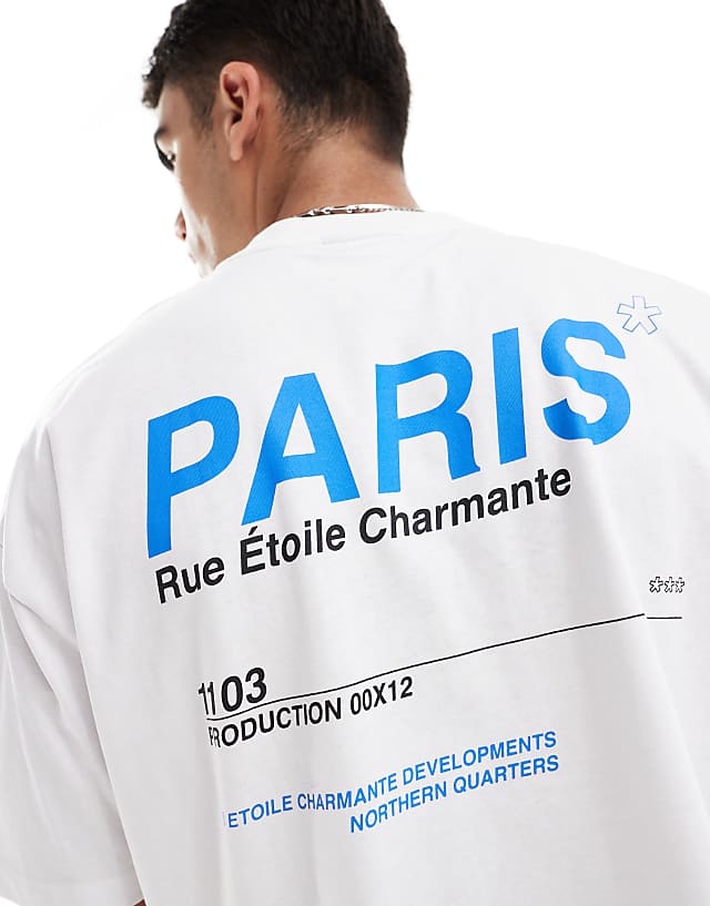 Asos ASOS DESIGN Oversized T-shirt With City Graphic In White
