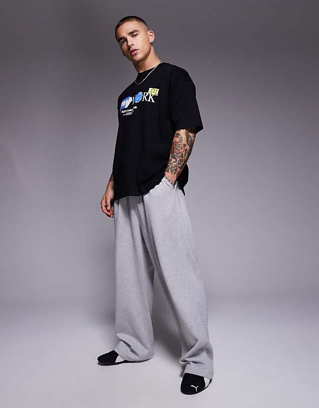 Asos ASOS DESIGN Oversized T-shirt With City Print In Black