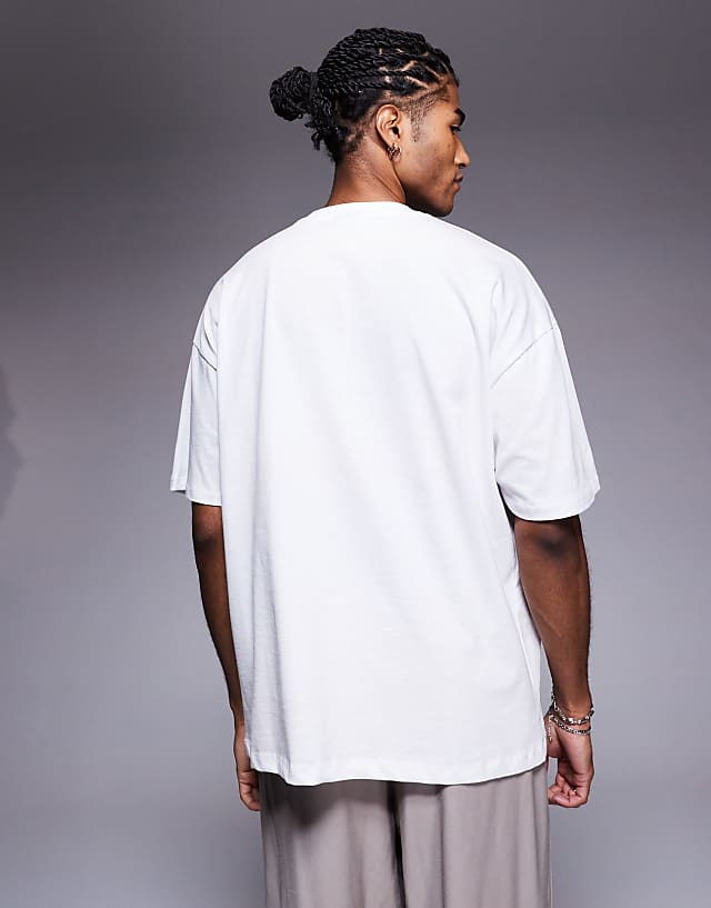 Asos ASOS DESIGN Oversized T-shirt With Floral Graphic In White