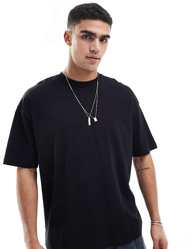 Asos ASOS DESIGN Oversized T-shirt With Floral Graphic In Black
