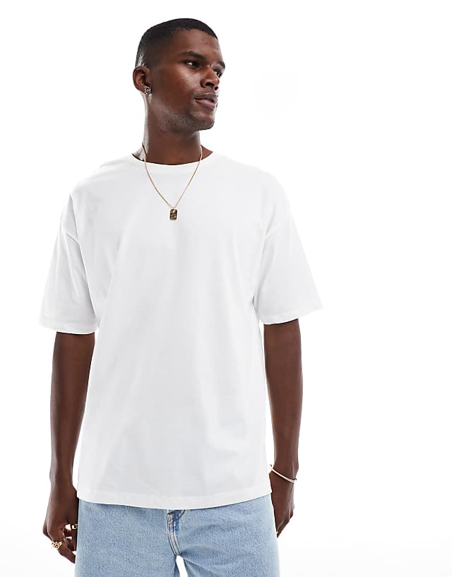 Asos ASOS DESIGN Oversized T-shirt With Front And Back City Print In White