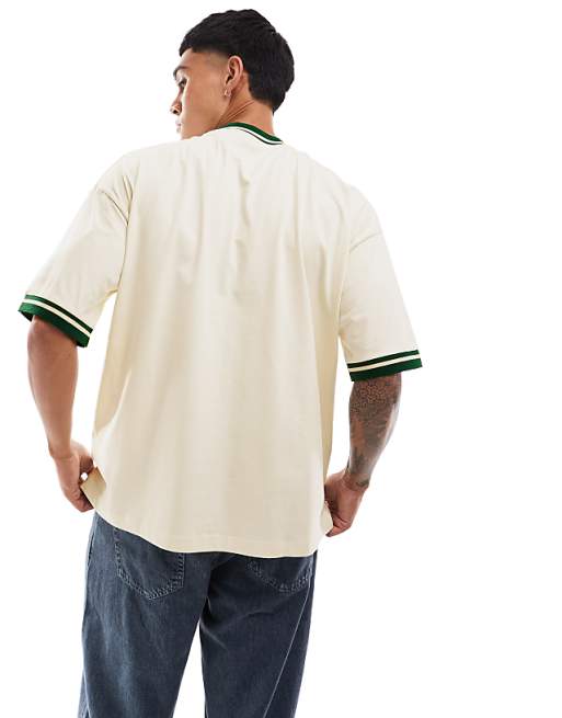 Asos ASOS DESIGN Oversized T-shirt With Front Print In Off White