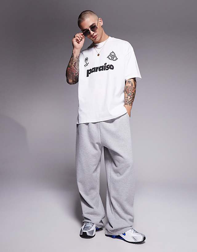 Asos ASOS DESIGN Oversized T-shirt With Front Print In White