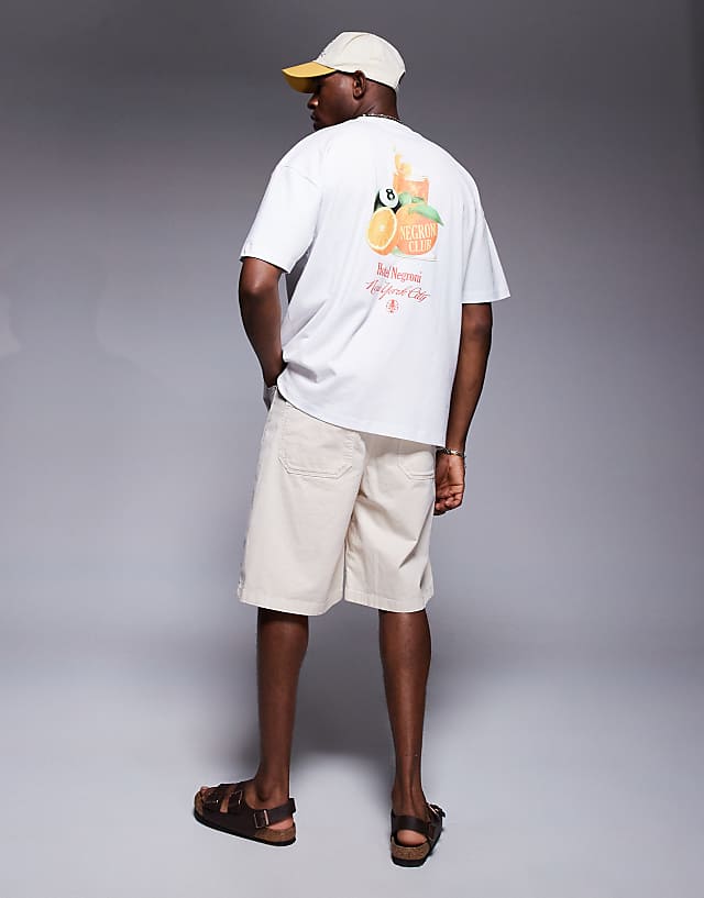 Asos ASOS DESIGN Oversized T-shirt With Fruit Graphic In White
