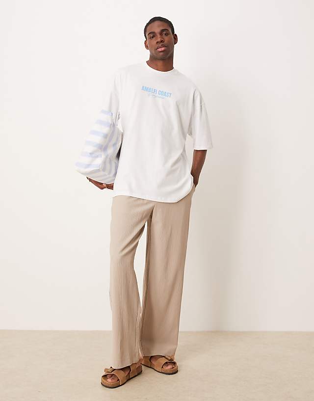 Asos ASOS DESIGN Oversized T-shirt With High Summer Graphic In White