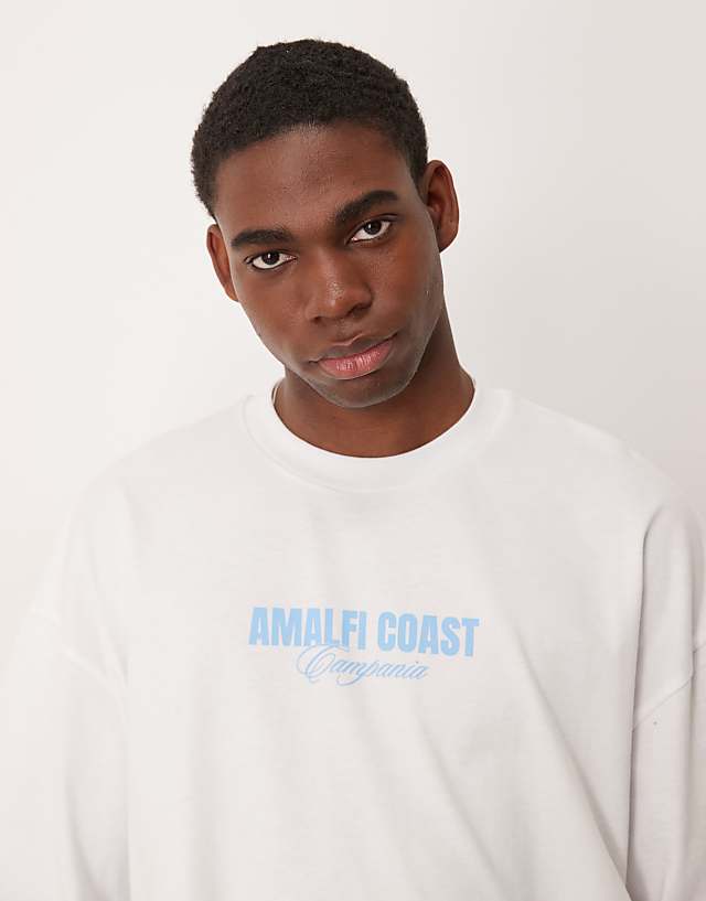 Asos ASOS DESIGN Oversized T-shirt With High Summer Graphic In White