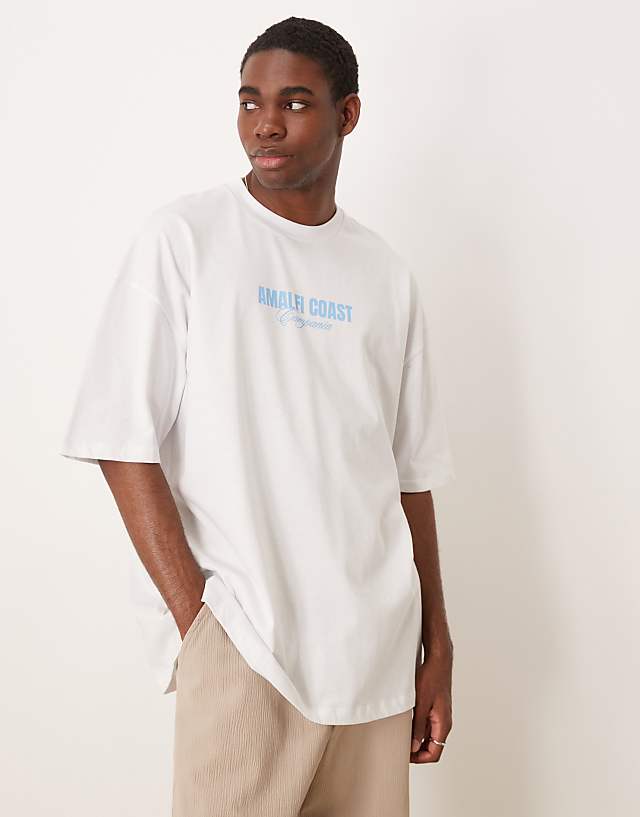 Asos ASOS DESIGN Oversized T-shirt With High Summer Graphic In White