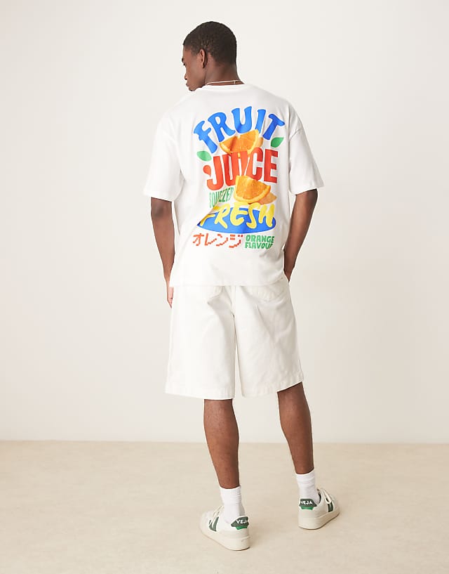 Asos ASOS DESIGN Oversized T-shirt With High Summer Graphic In White