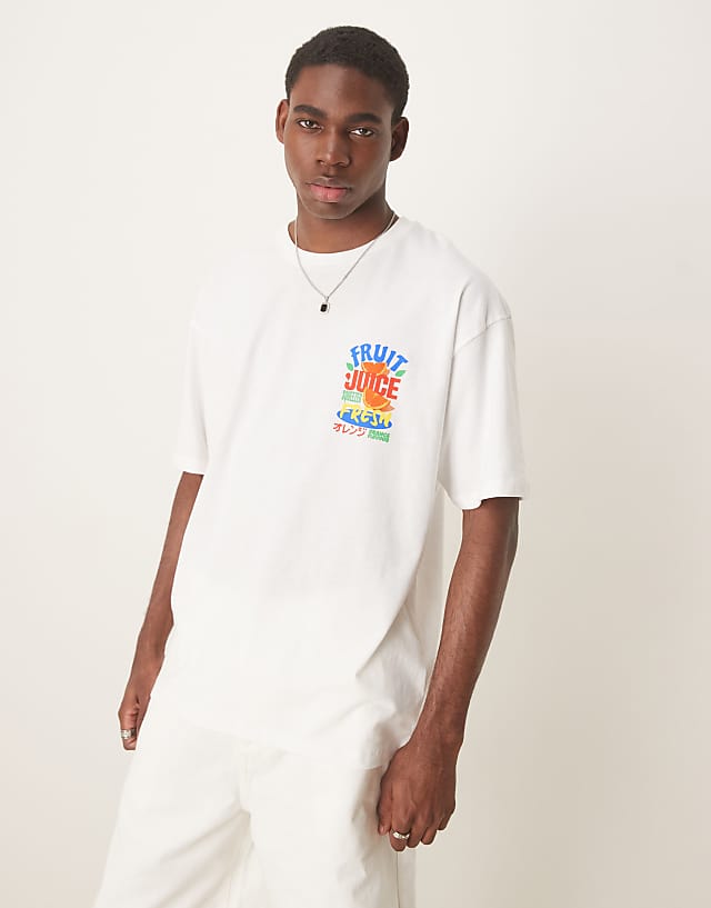 Asos ASOS DESIGN Oversized T-shirt With High Summer Graphic In White