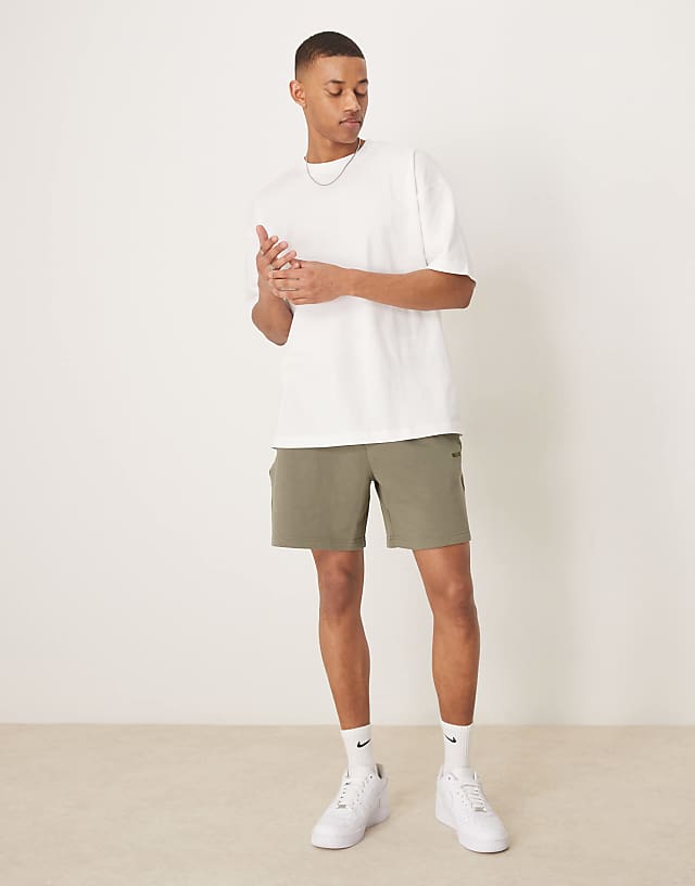 Asos ASOS DESIGN Oversized T-shirt With Olive Graphic In White