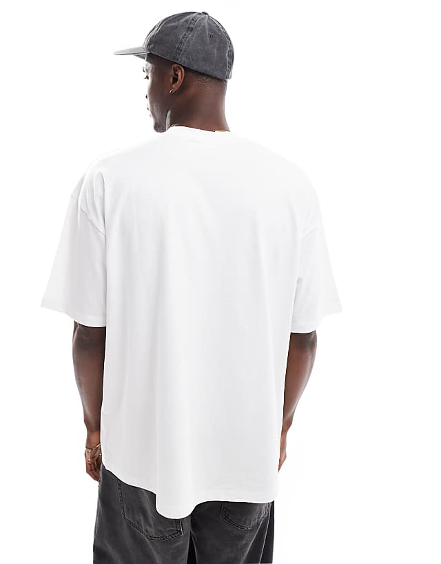Asos ASOS DESIGN Oversized T-shirt With Paraiso Front Print In White