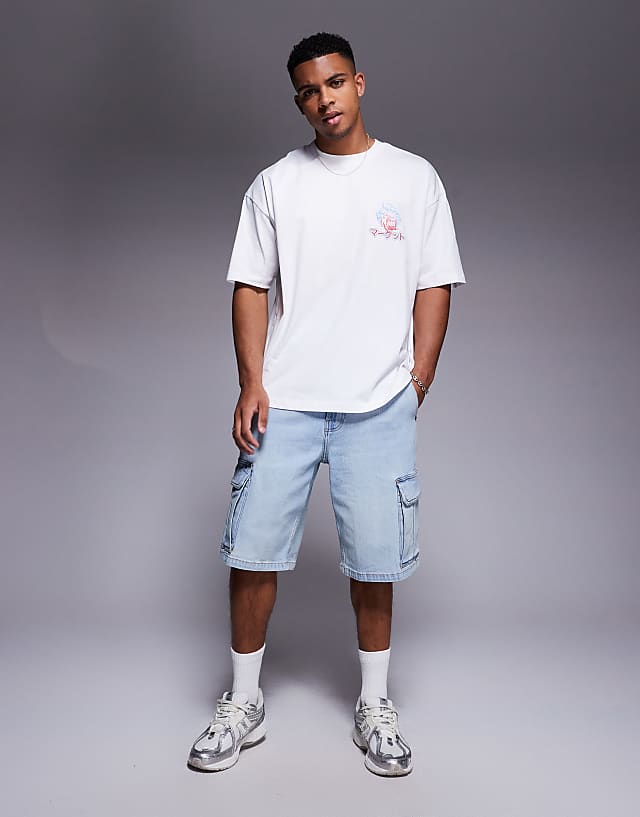 Asos ASOS DESIGN Oversized T-shirt With Souvenir Graphic In White