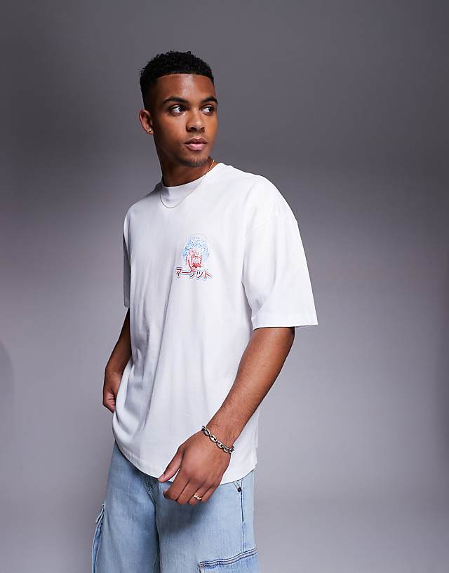 Asos ASOS DESIGN Oversized T-shirt With Souvenir Graphic In White