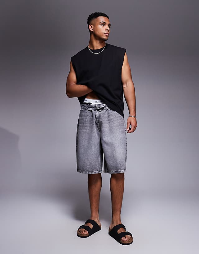 Asos ASOS DESIGN Oversized Tank With Motel Graphic In Black