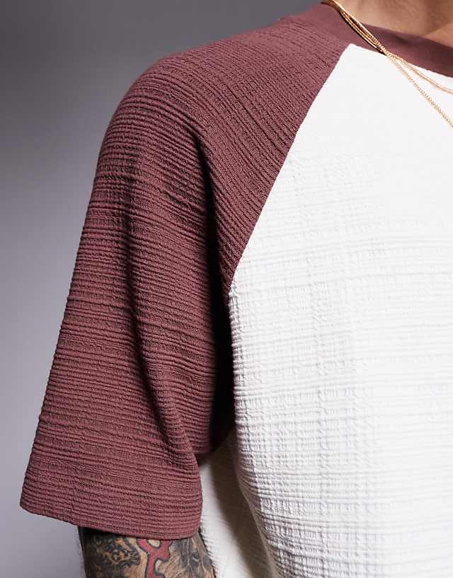 Asos ASOS DESIGN Oversized Textured T-shirt In White
