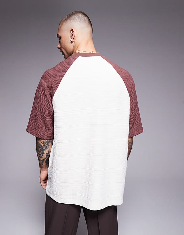 Asos ASOS DESIGN Oversized Textured T-shirt In White