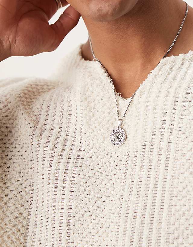 Asos ASOS DESIGN Oversized Textured V Neck T-shirt In Neutral