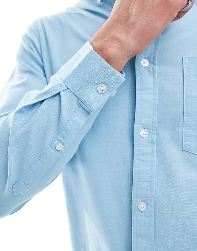 Asos ASOS DESIGN Oxford Regular Shirt In Light Blue