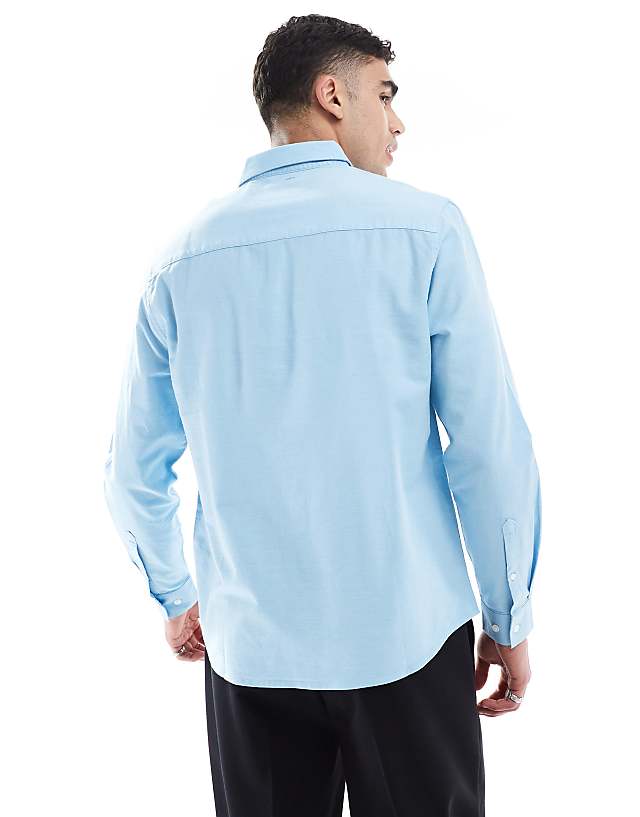 Asos ASOS DESIGN Oxford Regular Shirt In Light Blue