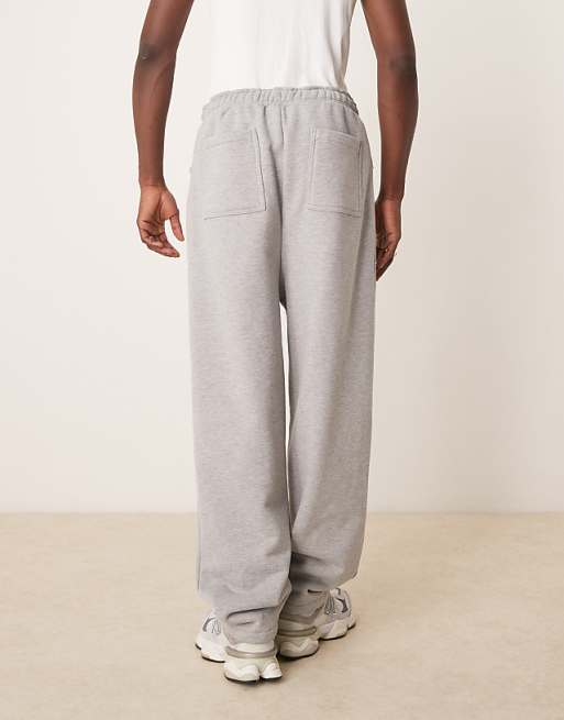Asos ASOS DESIGN Premium Heavyweight Joggers In Grey Marl - GREY