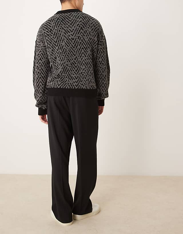 Asos ASOS DESIGN Pull On Smart Wide Leg Trousers Black