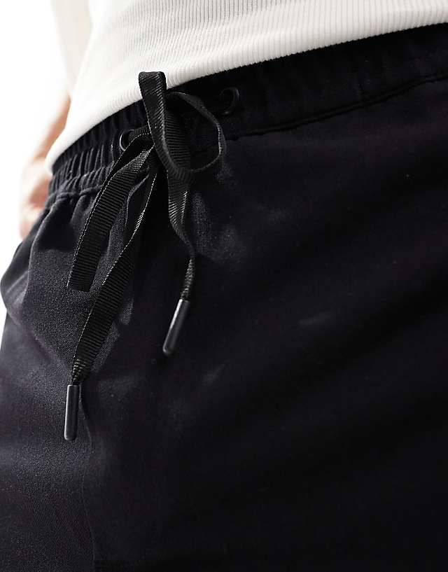 Asos ASOS DESIGN Pull On Smart Wide Leg Trousers In Black