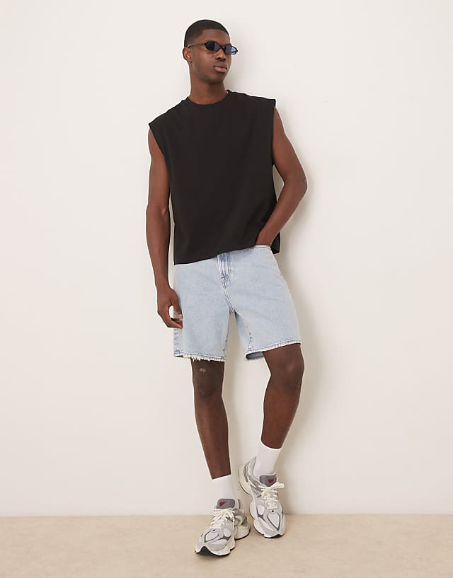 Asos ASOS DESIGN Relaxed Boxy Heavyweight 240gsm Tank In Black