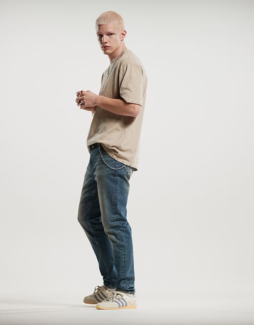 Asos ASOS DESIGN Skinny Jeans With Tint In Dark Wash Blue