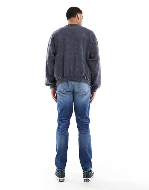 Asos ASOS DESIGN Skinny Jeans With Tint In Mid Wash Blue