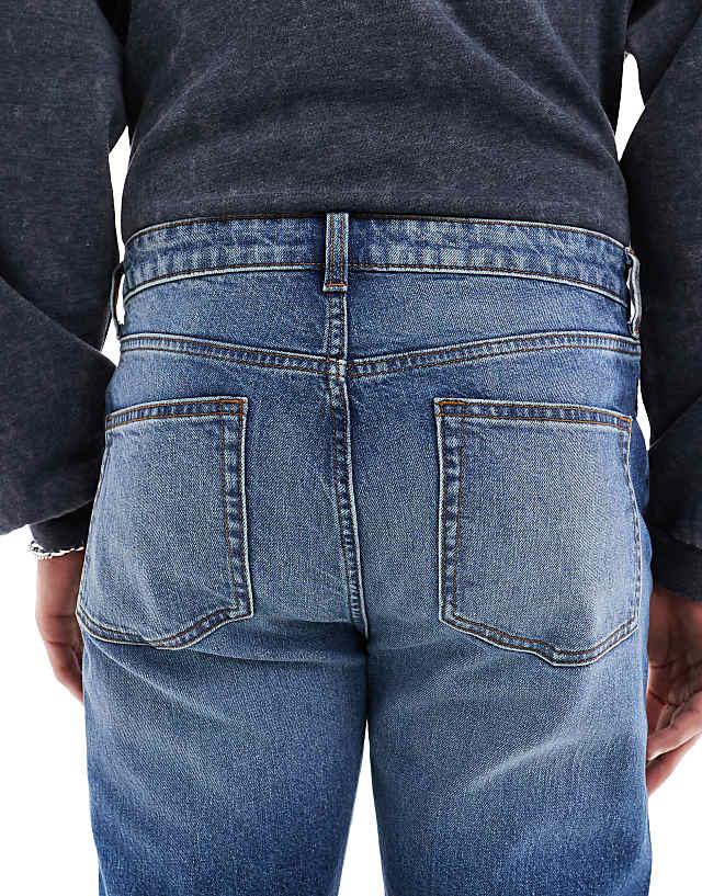 Asos ASOS DESIGN Skinny Jeans With Tint In Mid Wash Blue