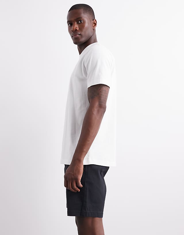 Asos ASOS DESIGN Slim Mid Length Chino Bermuda Shorts In Black