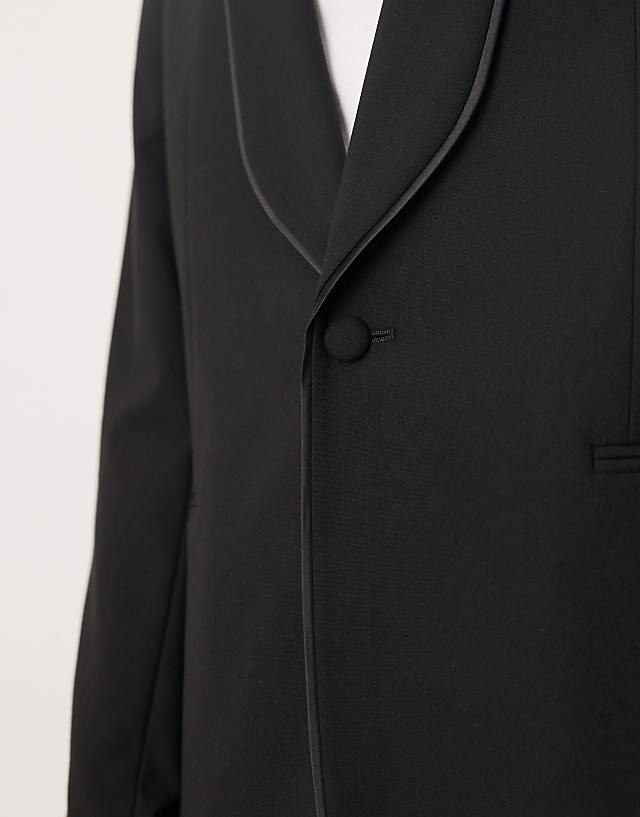 Asos ASOS DESIGN Slim Shawl Lapel Dinner Jacket In Black